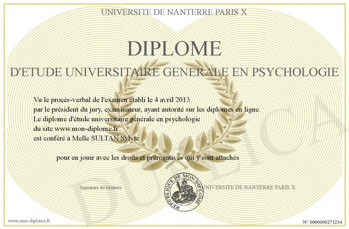 diplome universite paris x